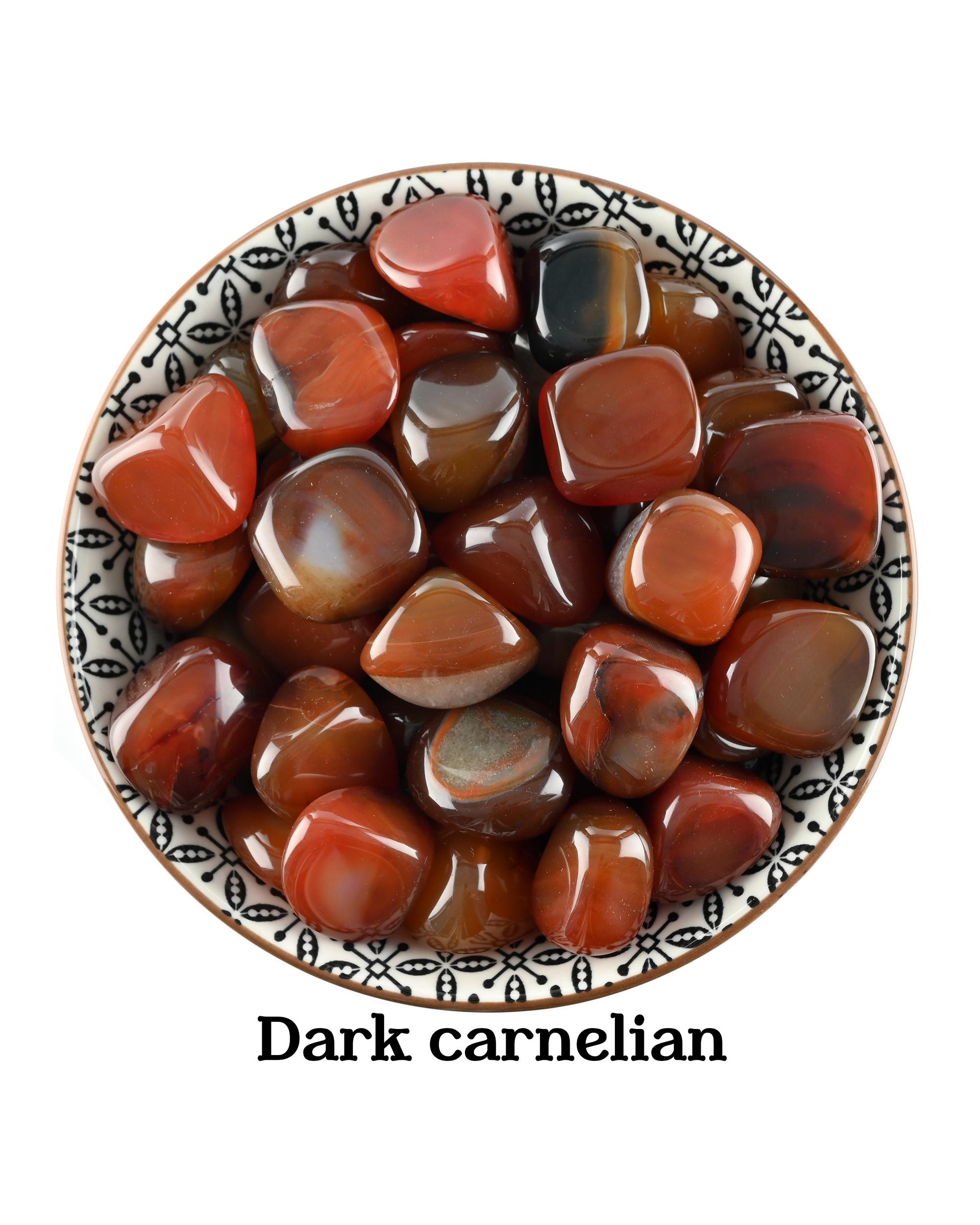 Dark Carnelian Tumbled Stone, Natural Vitality And Power, Altar Ritual Gem