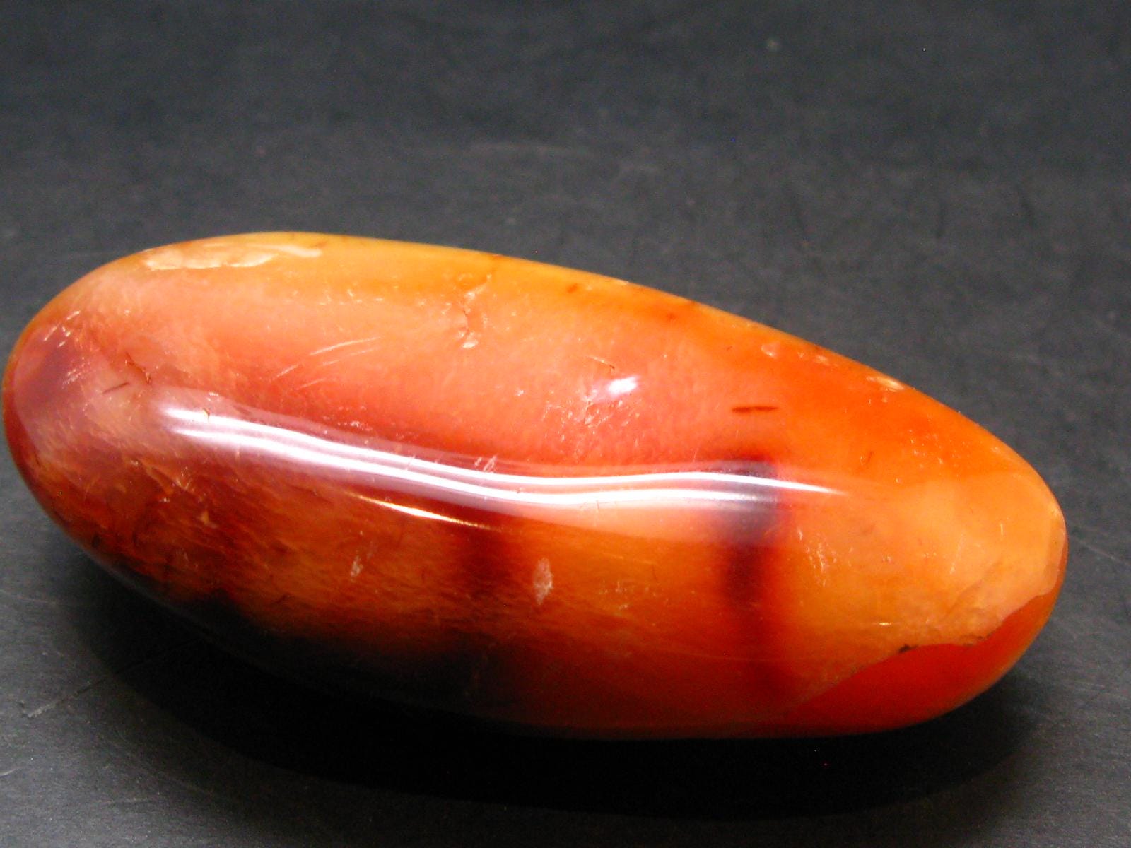 Carnelian Tumbled Stone From Madagascar - 2.9" - 114.41 Grams