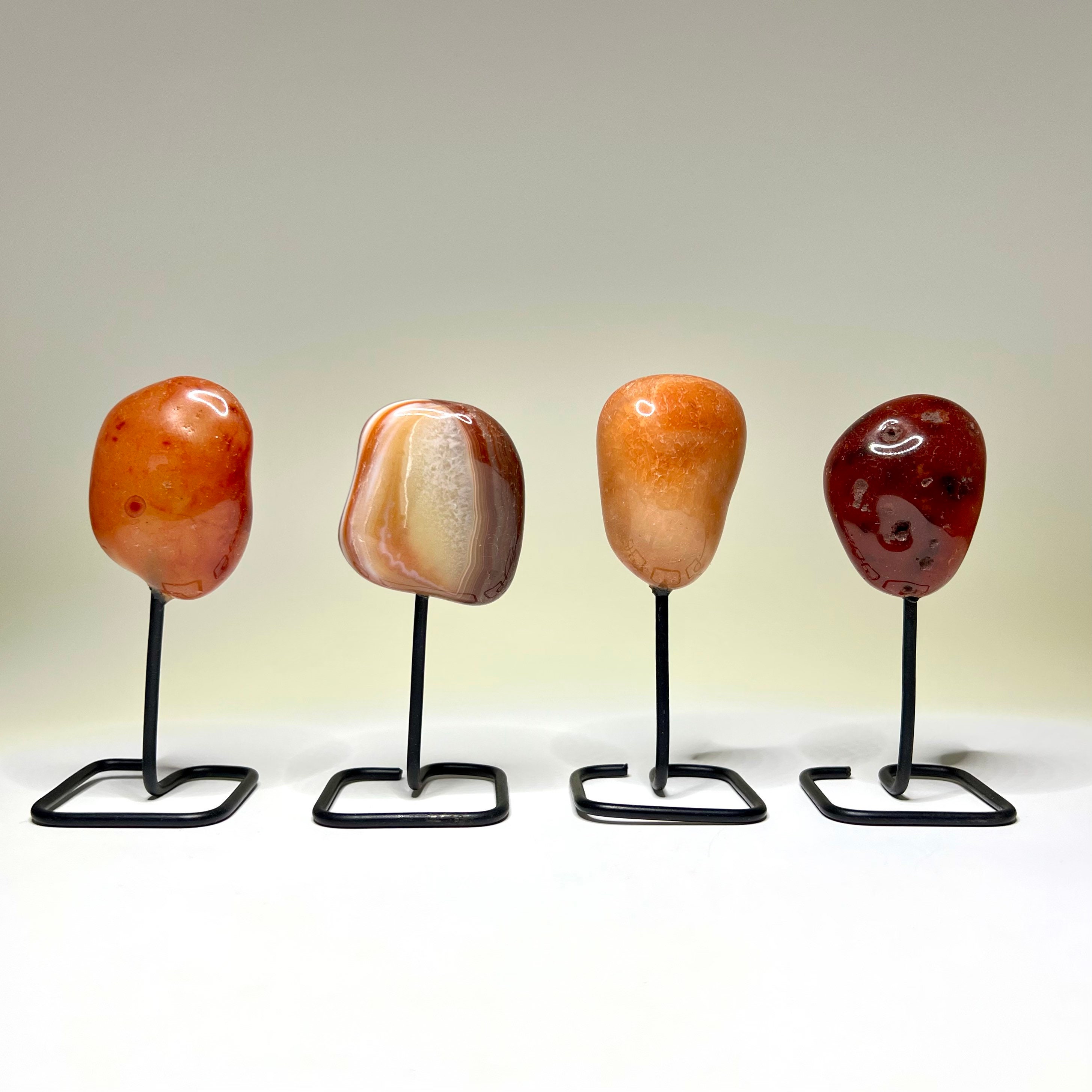 Carnelian Tumbled Stone On Stand