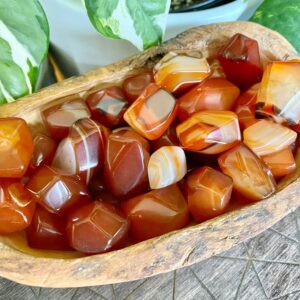 Carnelian Tumbled Stone , Gemstone Natural Crystal Polished