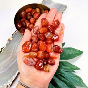 Carnelian Tumbled Stones - 1lb Bag, Small Size, Jewelry Making