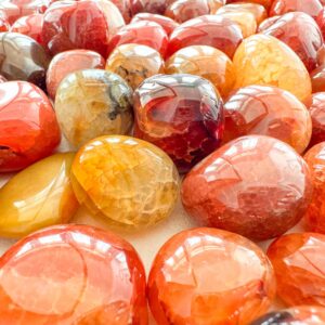 Carnelian Tumbled Stones: Natural Healing Crystals For Reiki & Chakra