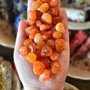Carnelian Tumbled Stones, Two, Small, Gemstone,  Feng Shui, Reiki, Crystal Healing, Rock Hound, Reiki, Crafts, Crystal Healing, Chakra Stone
