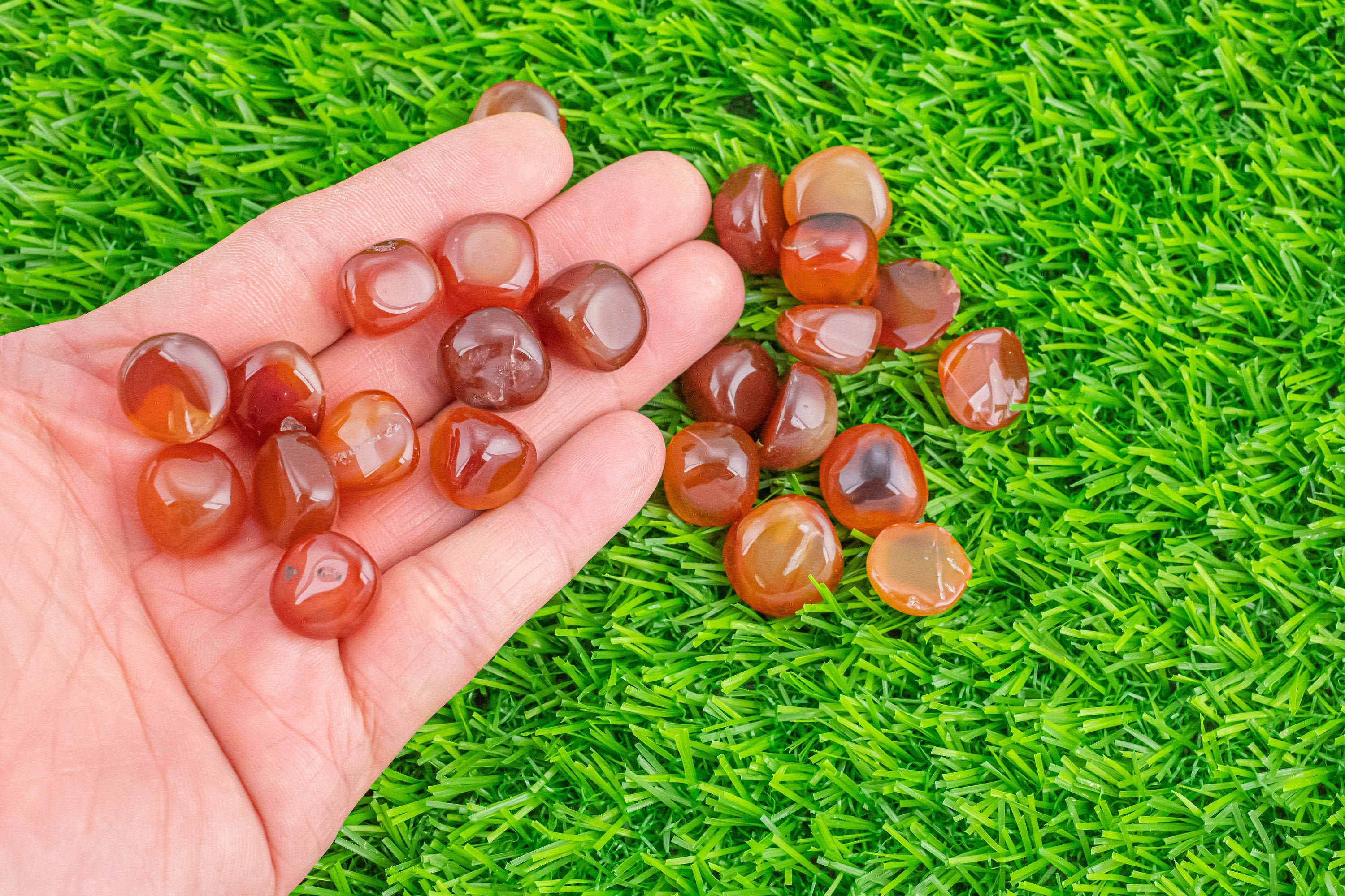 Carnelian Tumble Stone Medium Tumbled Stone- .5 Inch-1.25 Inch Carnelian Tumble Stone Medium Tumbled Stone- .5 Inch-1.25 Inch