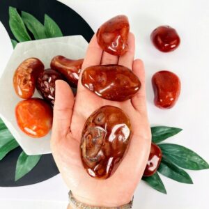 XLarge Carnelian Crystal Tumbled Stones - Choose 1,3 5 Pieces