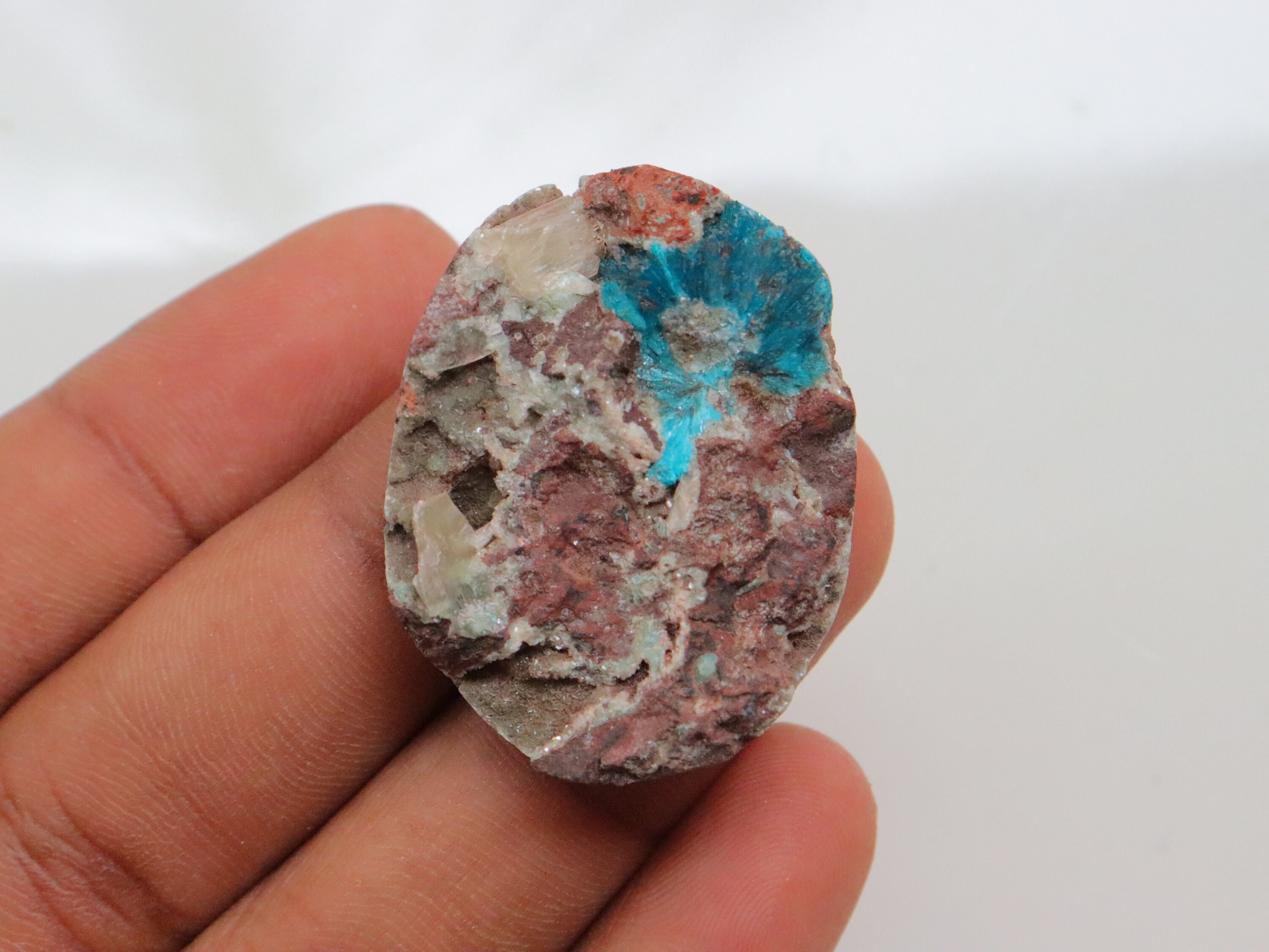 Unique Rare Cavansite Druzy, Natural Cavansite Druzy, Self-mined Druzy Cavansite Pendant, Cavansite Specimen, Cavansite From Wagholi India