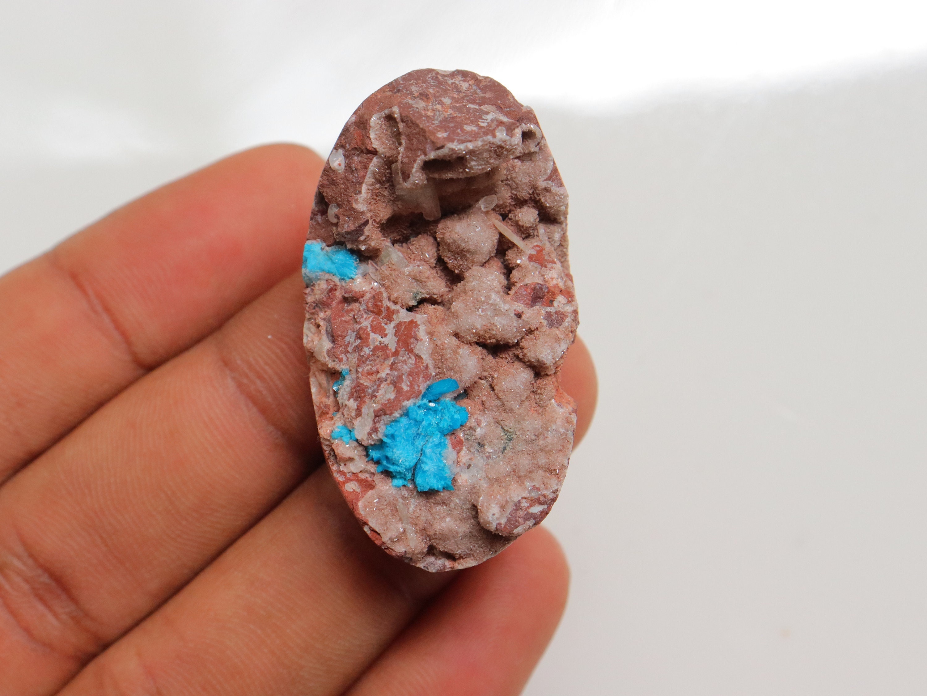 Unique Rare Cavansite Druzy, Natural Cavansite Druzy, Self-mined Druzy Cavansite Pendant, Cavansite Specimen, Cavansite From Wagholi India