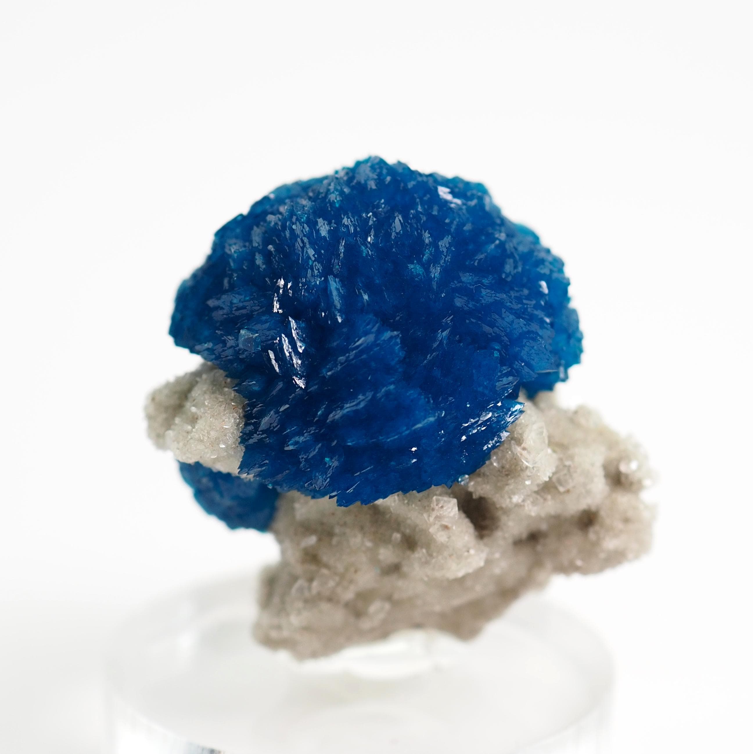 Cavansite Crystals On Heulandite India Mineral Specimen