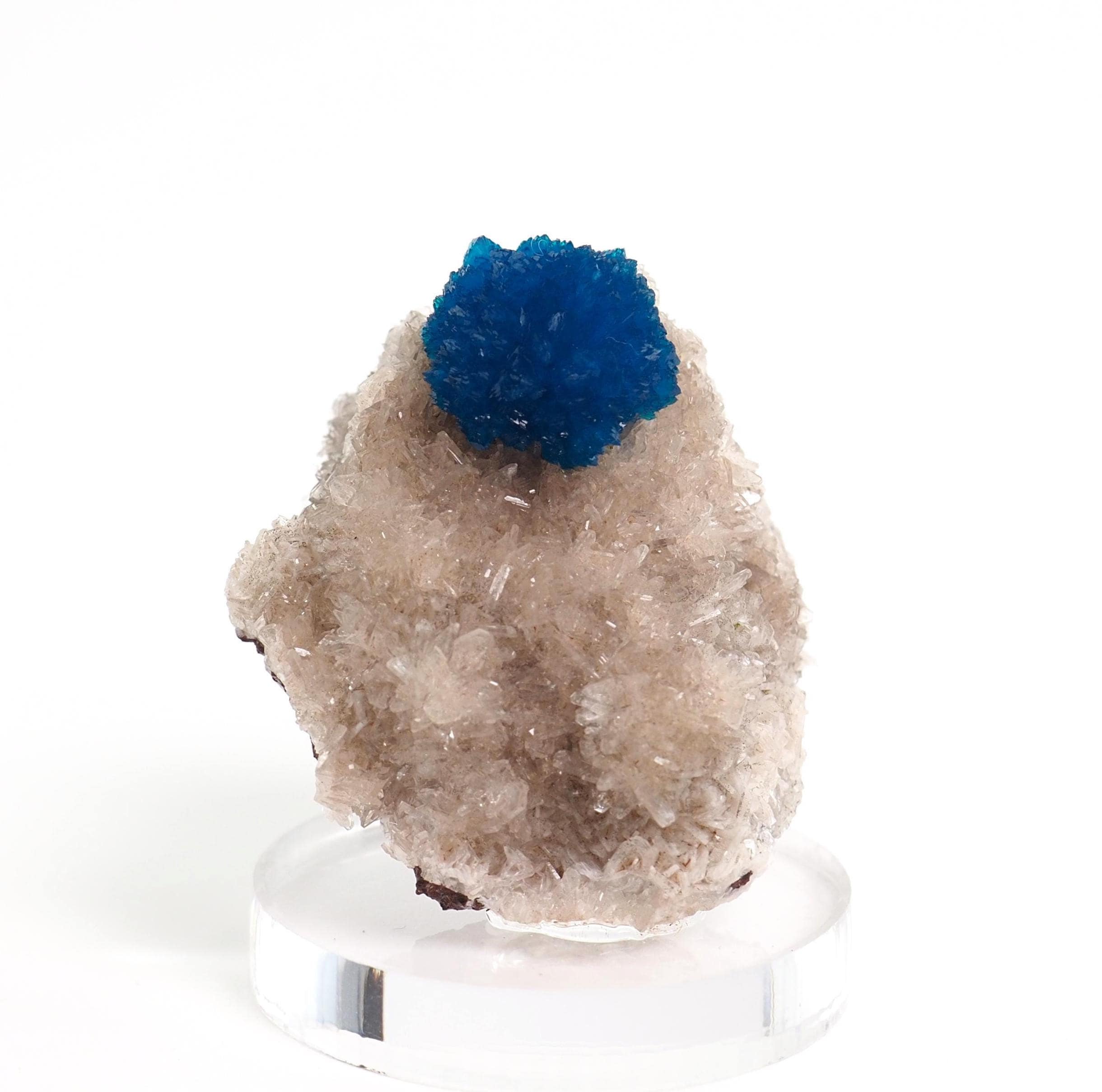 Cavansite Crystals On Heulandite India Mineral Specimen Cavansite Crystals On Heulandite India Mineral Specimen