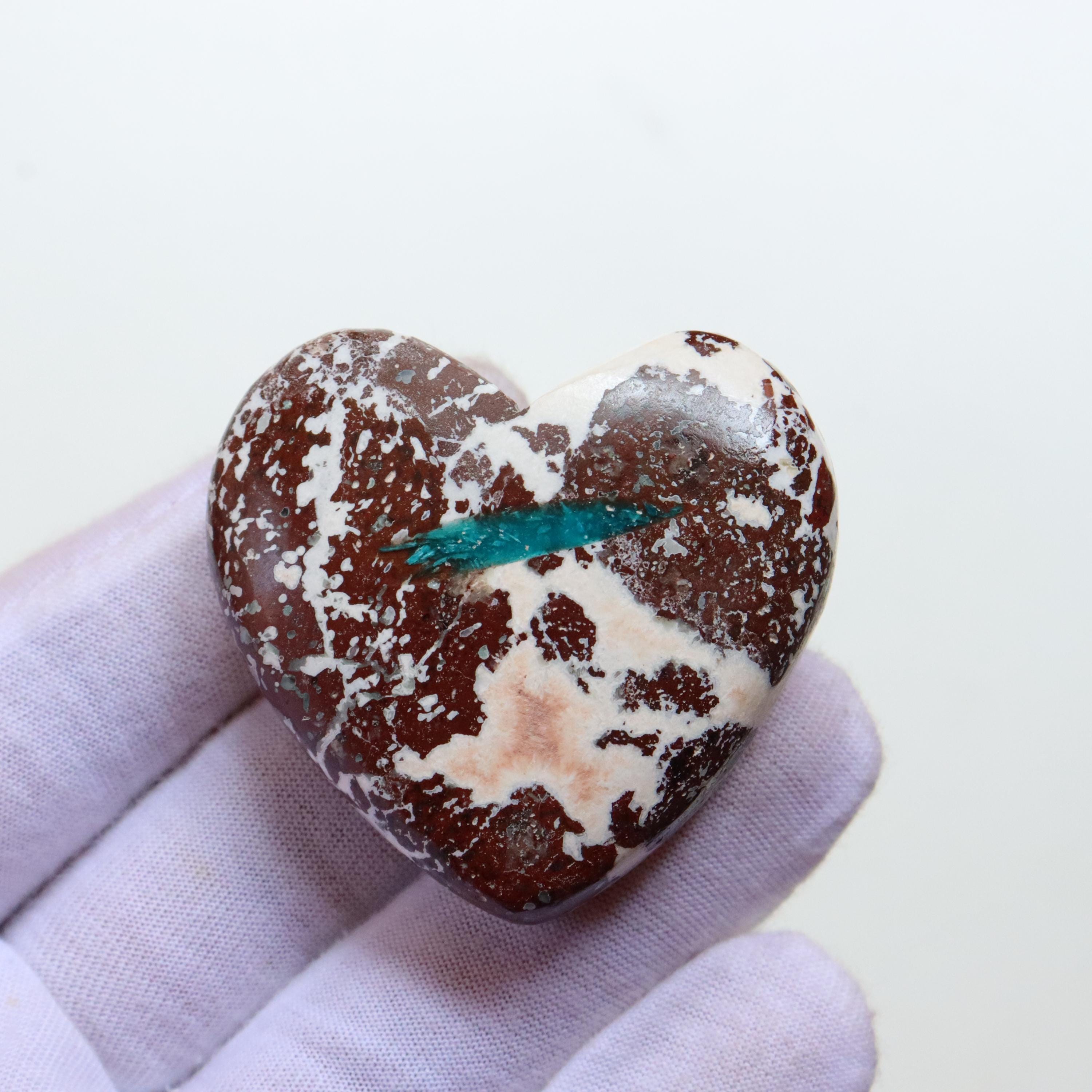 Natural Cavansite Heart Stone, Indian Specimen, Aaa++ Quality