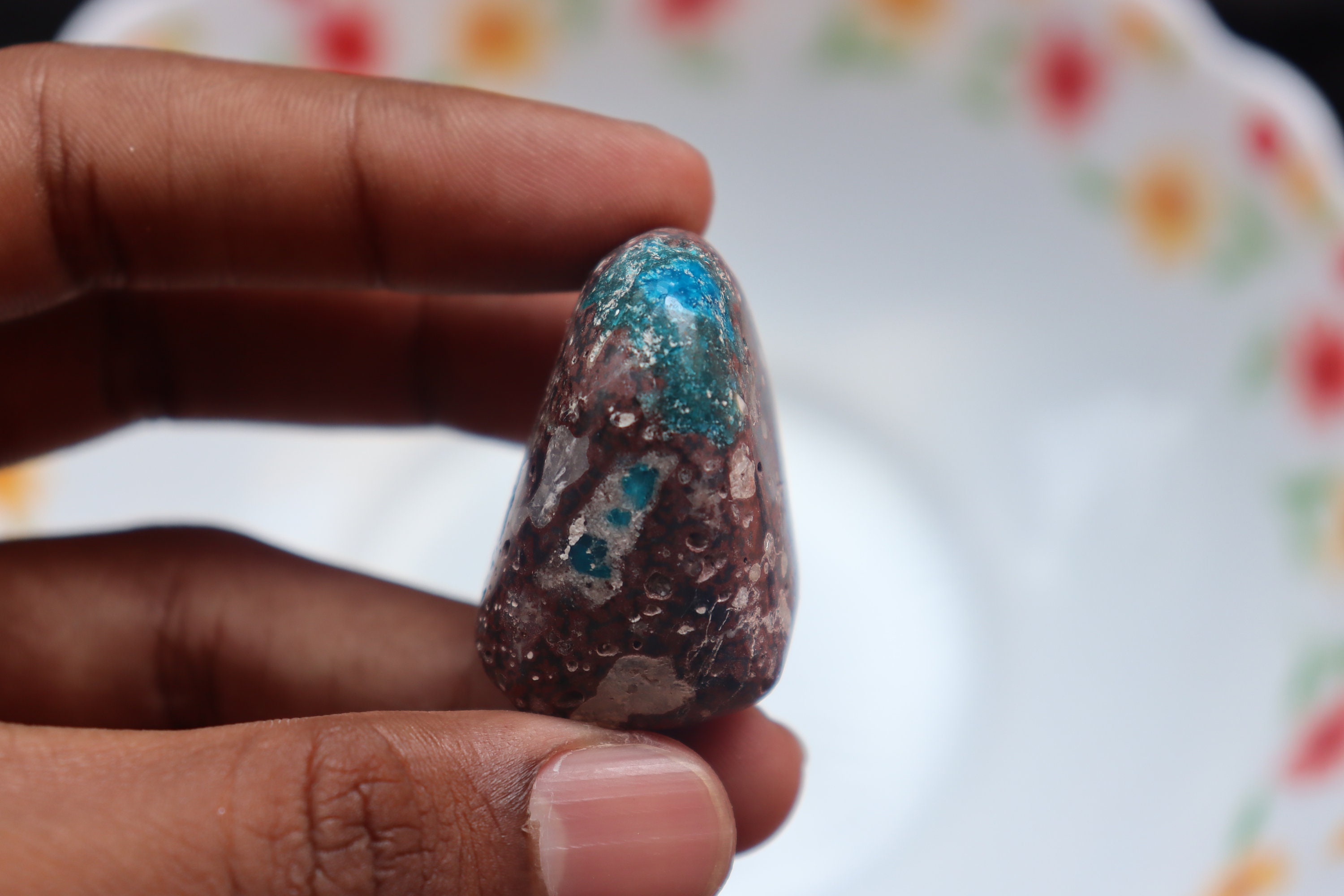 A++ Grade Beautiful Natural Cavensite Tumble,beautiful Egg  Cavensite, Cavansite Stone,cavansite Gemstone,cavansite Gemstone Cavansite India