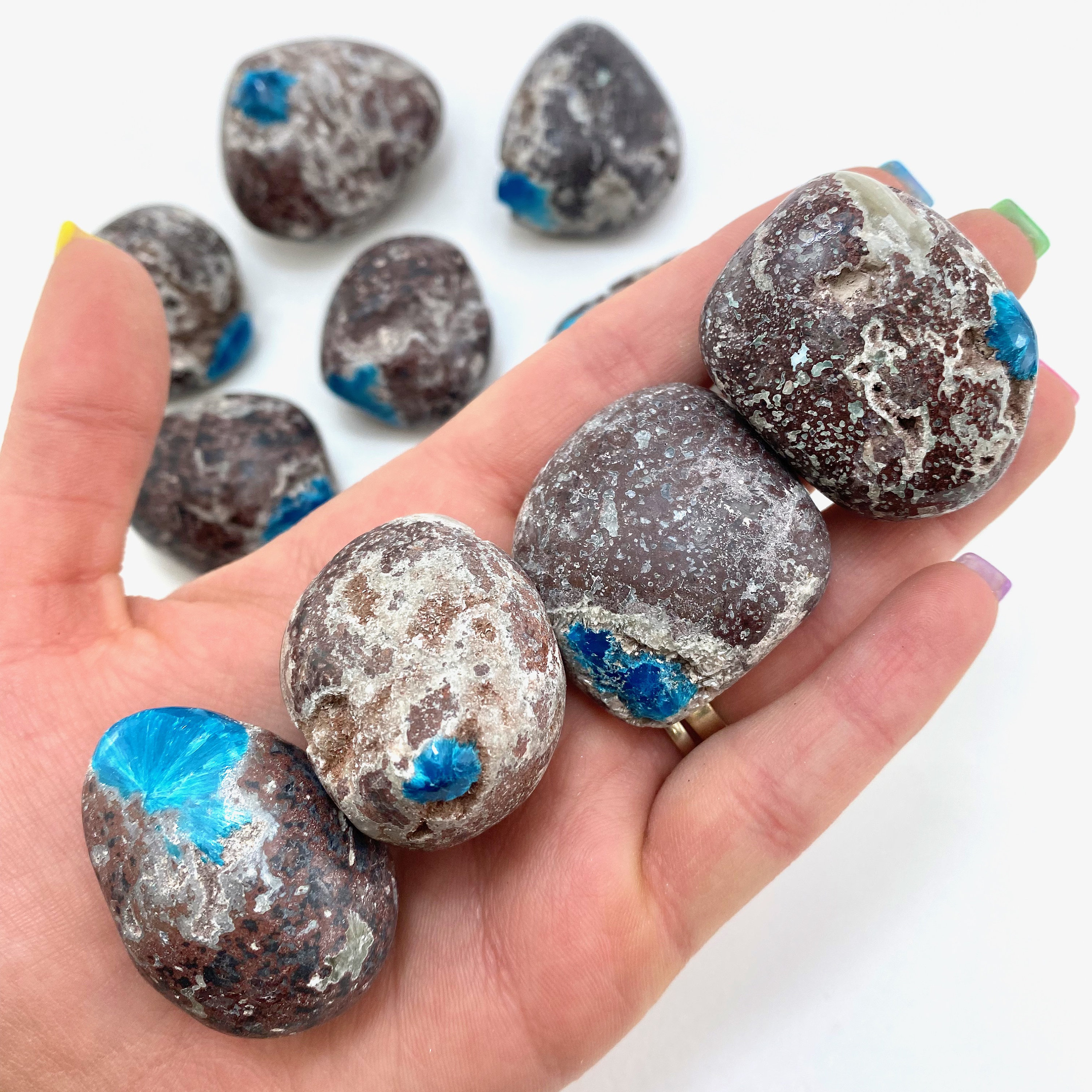 Rare Cavansite Tumble, Tumbled Cavansite, Blue Cavansite, Natural Cavansite, T-105
