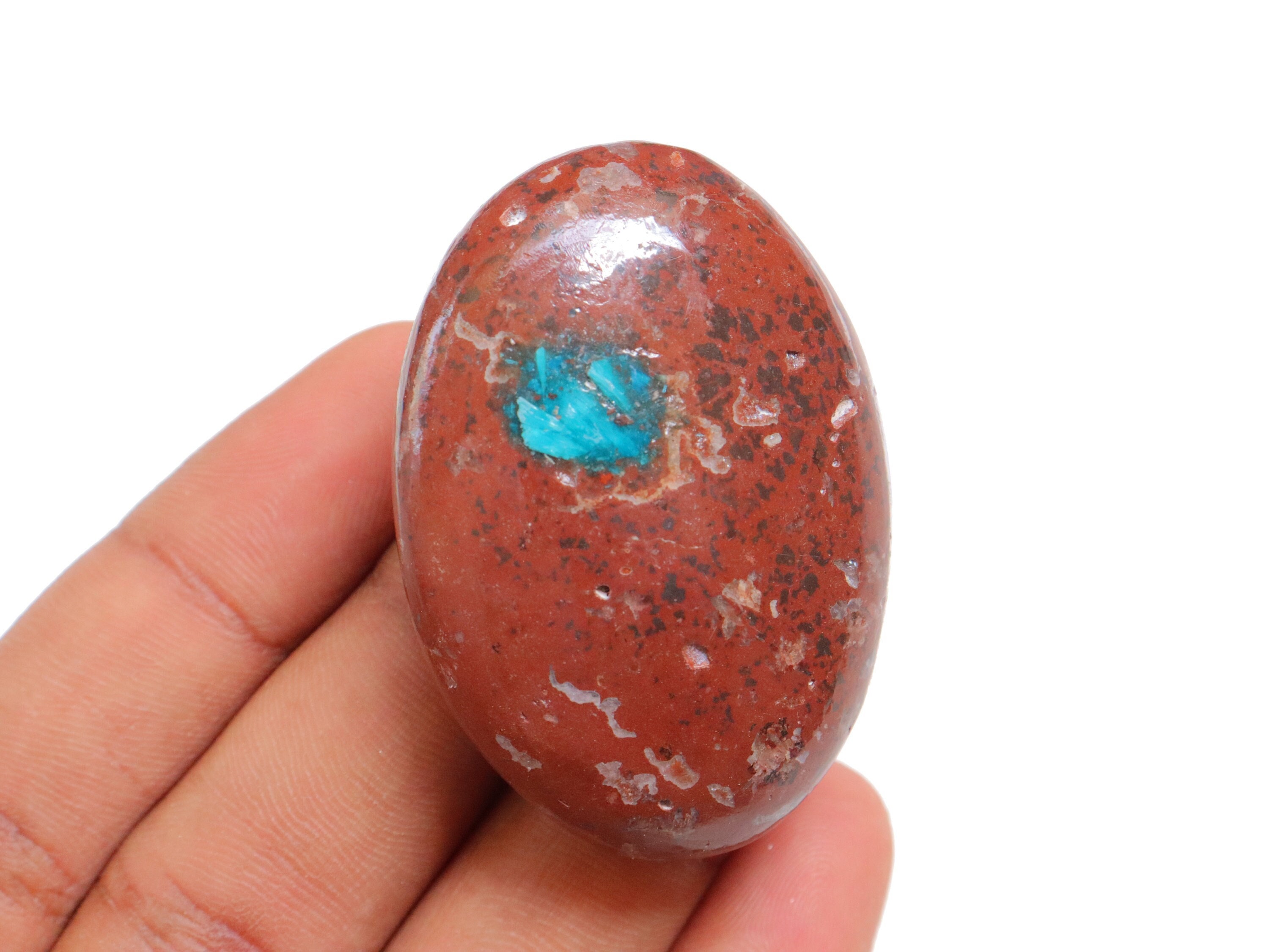 Unique Cavansite Palmstone, Natural Cavansite Palm, Cavansite Tumble , Cavansite Heartstone, Cavansite Specimen, Cavansite From India