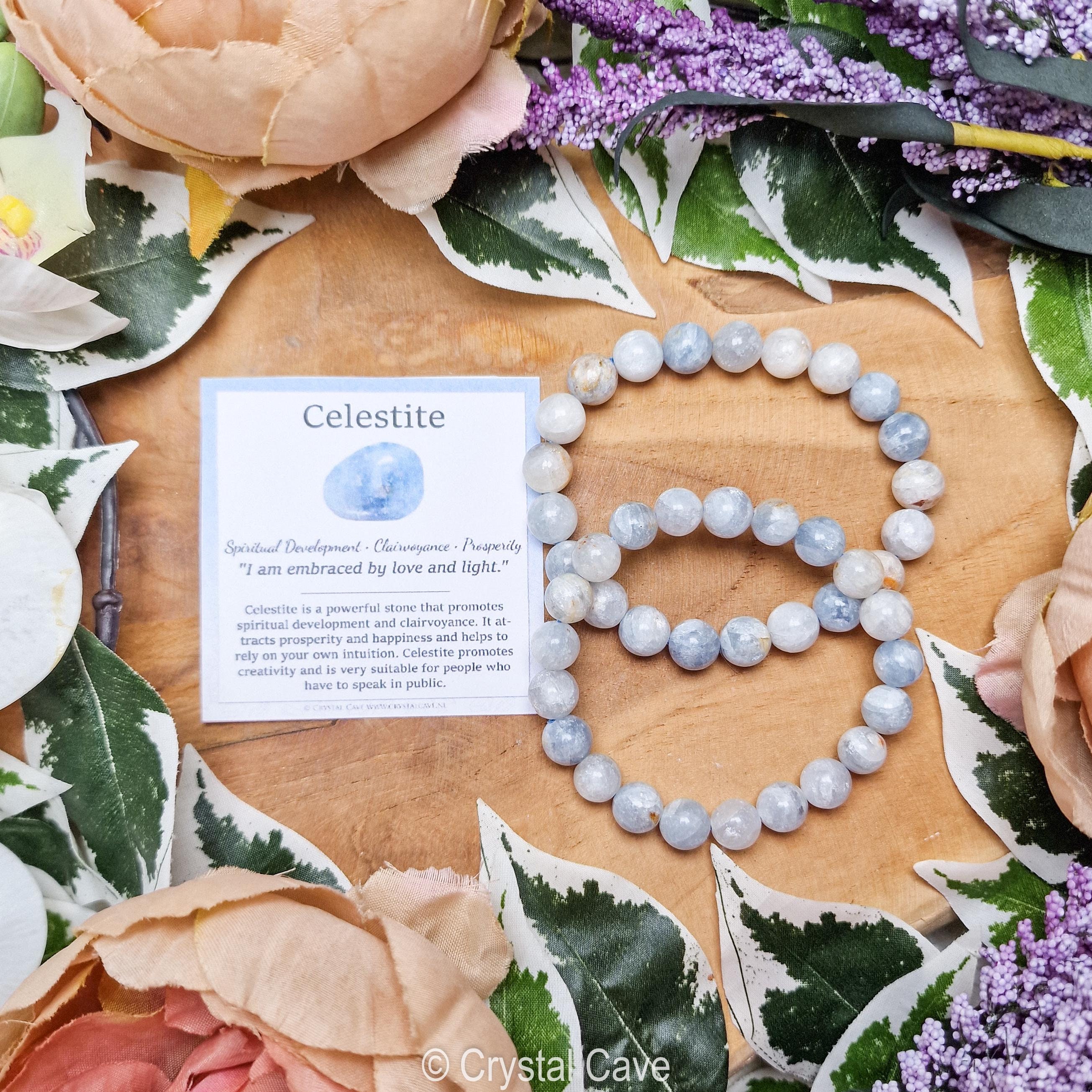 Celestien Edelsteen Armband / 10mm Ronde Kralen Sieraad Stenen Natuursteen Stretch Kogelarmband Powerbeads Mannen Vrouwen Edelstenen Natuur