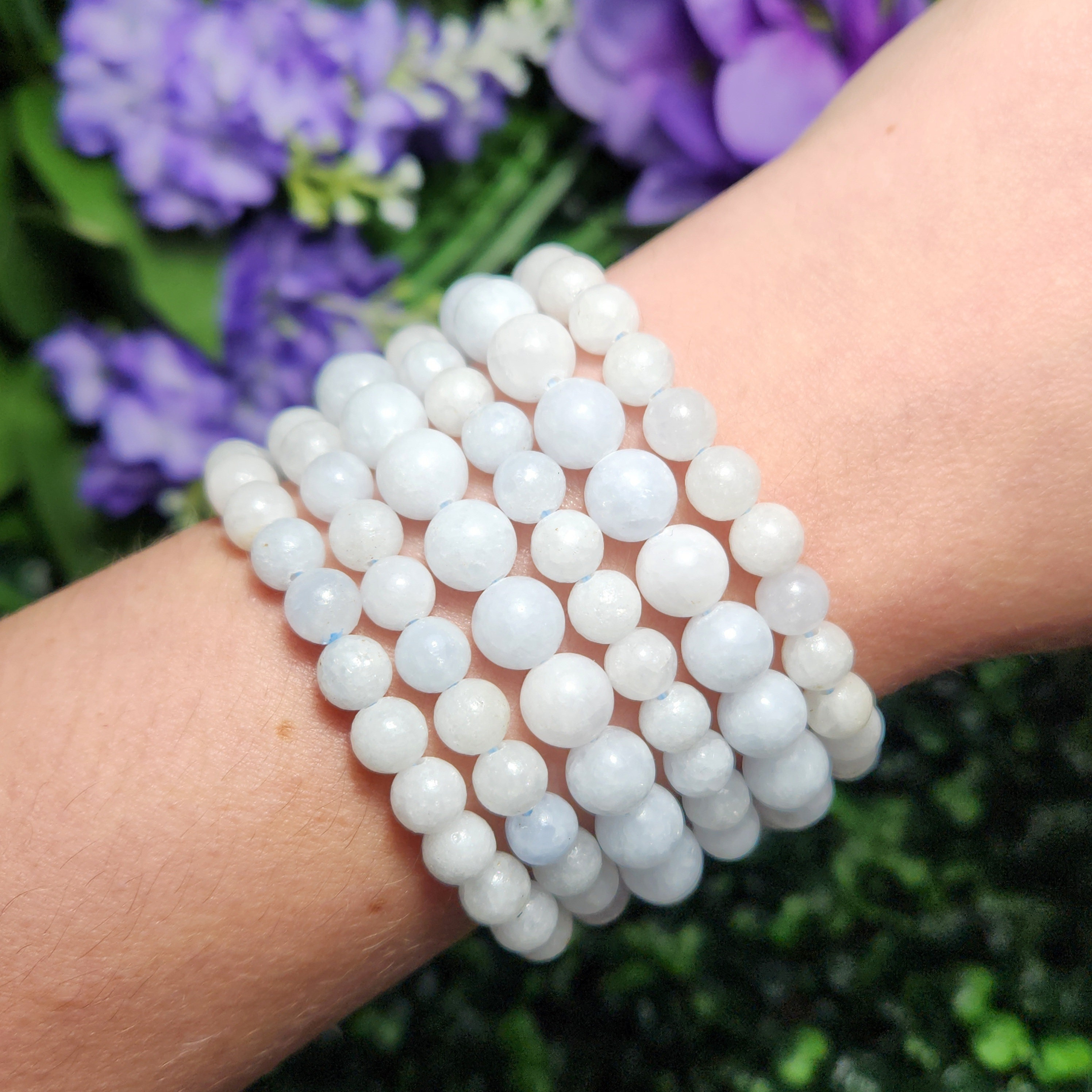 Celestite Bracelet - Celestite Crystal - Celestite Jewelry - Celestite Beads - Celestite Beads Genuine - Celestite Beaded Bracelets
