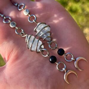 Celestite Moon Goddess Earrings
