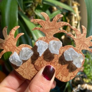 Celestite Earrings / Raw Celestite   / Stud Earrings / Handmade / Art From The Meadow / Enlighten Clothing Co