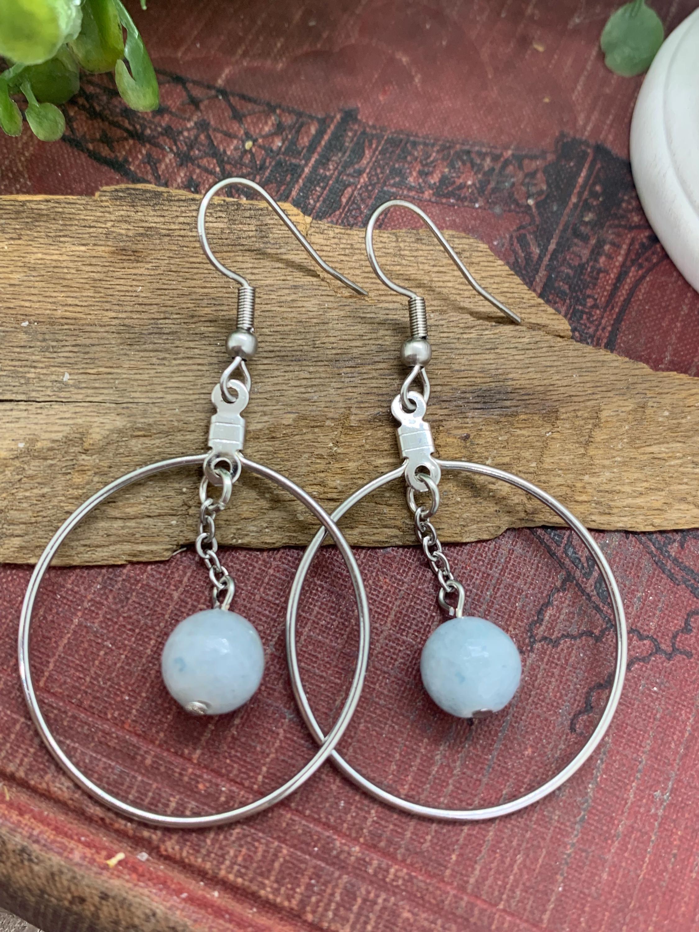 Celestite Stainless Steel Earrings