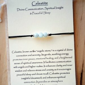 Celestite Bracelet or Necklace, Divine Communication, Spiritual Insight Peaceful Sleep, Angelic Crystal Jewelry, Handcrafted Adjustable gift Celestite Bracelet or Necklace, Divine Communication, Spiritual Insight Peaceful Sleep, Angelic Crystal Jewelry, Handcrafted Adjustable gift
