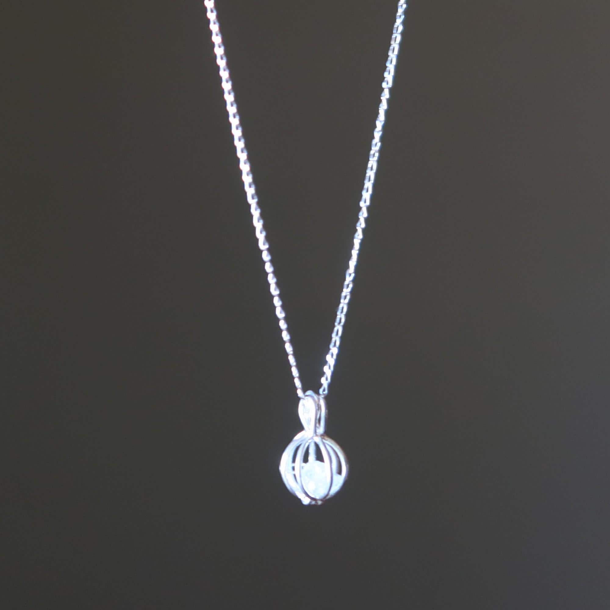 Celestite Necklace Frozen In Time Sterling Silver