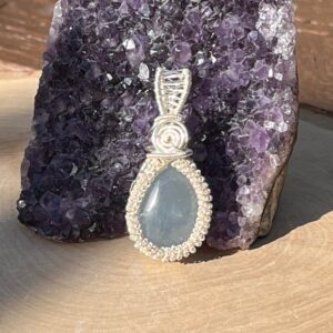 Celestite wire wrap pendant, wire wrapped celestite, celestite pendant, celestite necklace, Celestine wire wrap, wire wrapped pendant heady Celestite wire wrap pendant, wire wrapped celestite, celestite pendant, celestite necklace, Celestine wire wrap, wire wrapped pendant heady