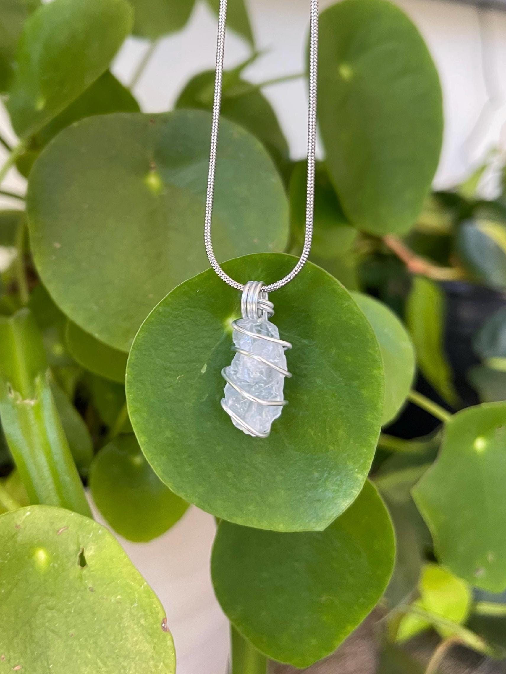 Wire Wrapped Crystal Necklace | Celestite | Crystal Necklace | Necklace | Pendant | Celestite Necklace