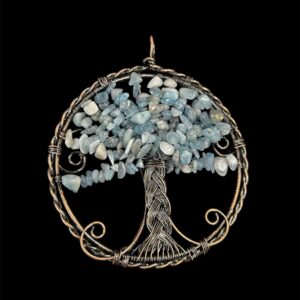 Celestite Beaded Tree of Life Ornament Celestite Beaded Tree of Life Ornament