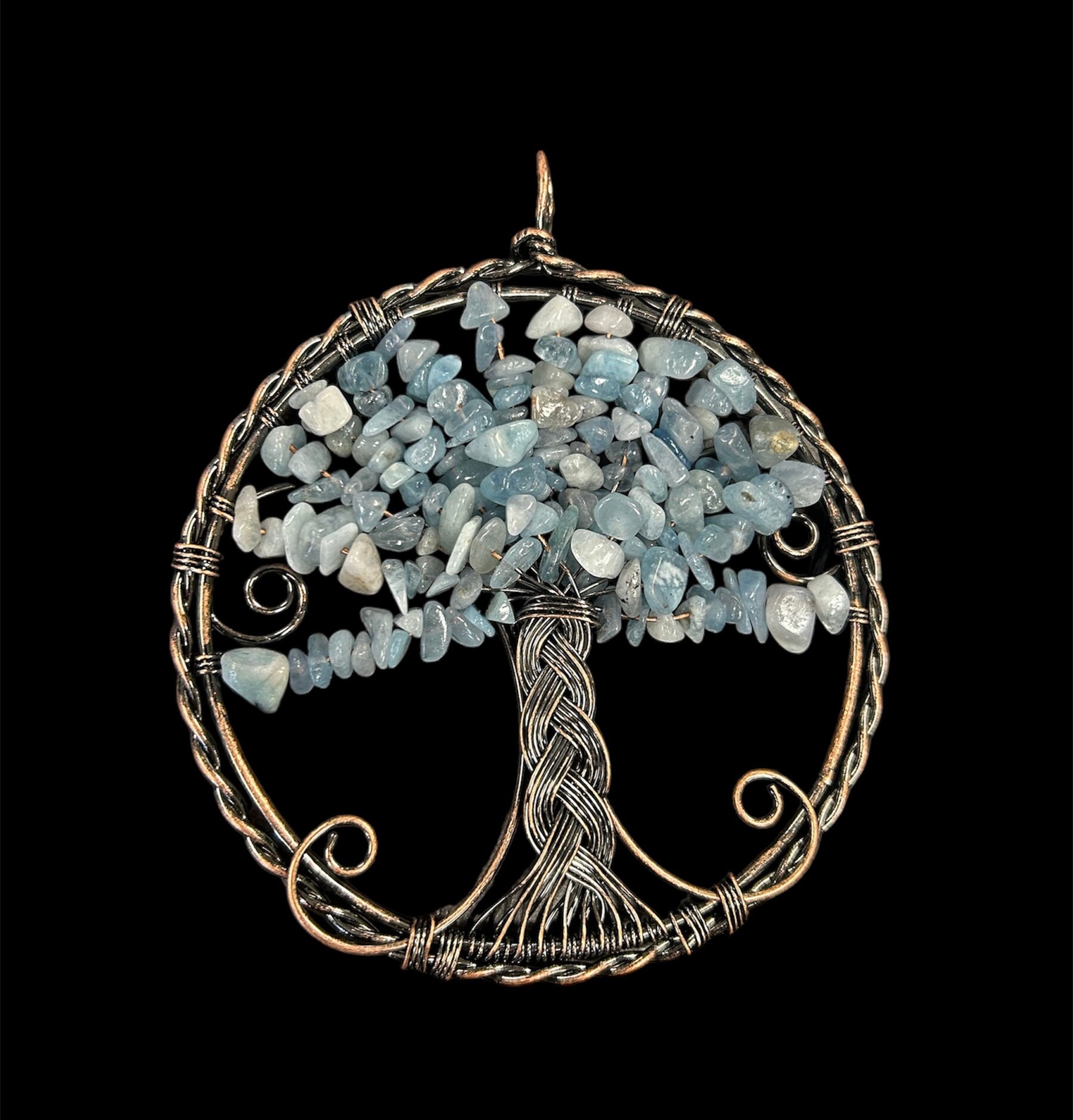 Celestite Beaded Tree Of Life Ornament