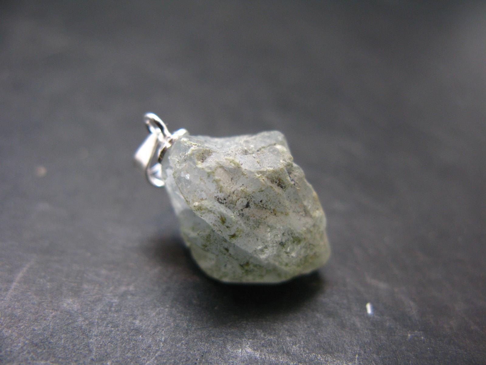 Natural Blue Celestite Celestine 925 Silver Pendant From Madagascar - 0.9" - 3.88 Grams Natural Blue Celestite Celestine 925 Silver Pendant From Madagascar - 0.9" - 3.88 Grams