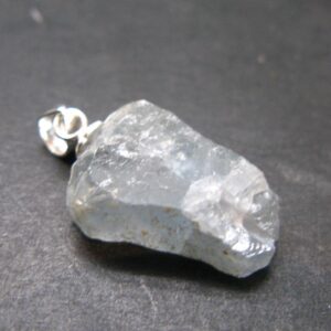 Natural Blue Celestite Celestine 925 Silver Pendant From Madagascar - 0.9" - 2.94 Grams