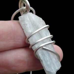 Raw Polished Celestite Angel Communication Faith Pendant, Throat Chakra, Reiki Jewelry, Baby Loss, Inner Peace, Intuition Prophecy #10-12 SS