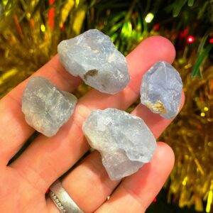 Celestite Crystal 1-2cm Gem Guide Home Rock Safe Journey Stone Celestite Gemstone Blue Crystal Celestites Point Blue Celestial Heaven Stones