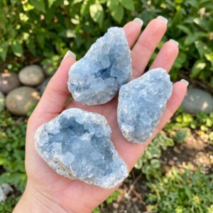 Blue Celestite Crystal Cluster, Multiple Weight Options