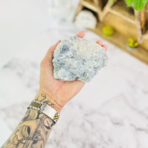 Blue Celestite Druzy Cluster – Crystal Formation, Madagascar Stone