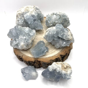 Celestite cluster blue crystal geode celesnite