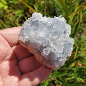 Celestite Cluster, Celestite for Crown Chakra Work, High Vibration Natural Celestite Crystal Cluster, Angel Communication