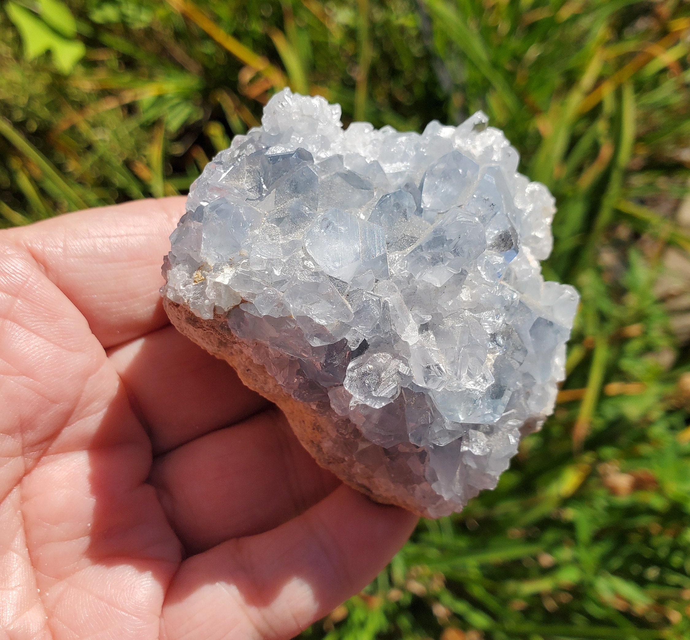Celestite Cluster, Celestite For Crown Chakra Work, High Vibration Natural Celestite Crystal Cluster, Angel Communication Celestite Cluster, Celestite For Crown Chakra Work, High Vibration Natural Celestite Crystal Cluster, Angel Communication
