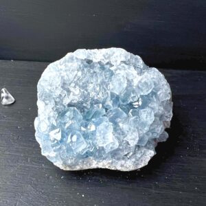 Celestite Druzy Rounded Edges And Intense Blue Geode