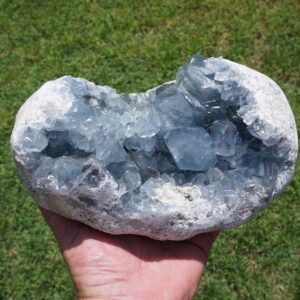 Extra Large Blue Celestite Crystal Cluster, Madagascar (7 Lbs, 14 Oz ~ 7.75" x 4.5" x 3.5")