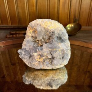 Large Blue Celestite Cluster: Natural Madagascar Geode (44oz)