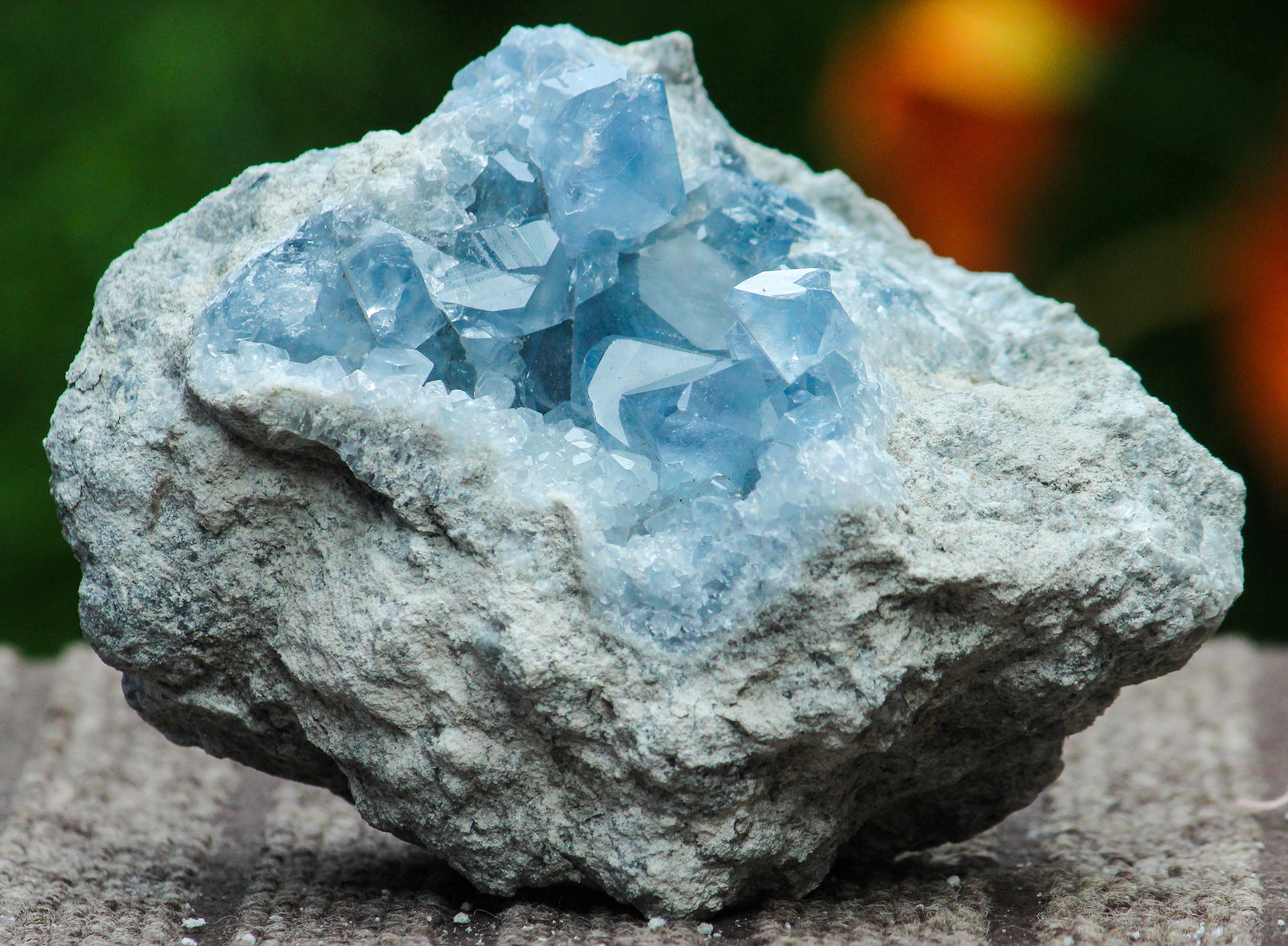 Large Blue Celestite Cluster: Natural Healing Crystals, Home Decor (1.82 Kg )