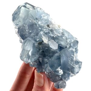 Celestite , Natural Blue Crystal, Mineral Specimen From Madagascar