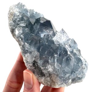 Celestite , Natural Blue Crystal, Mineral Specimen From Madagascar
