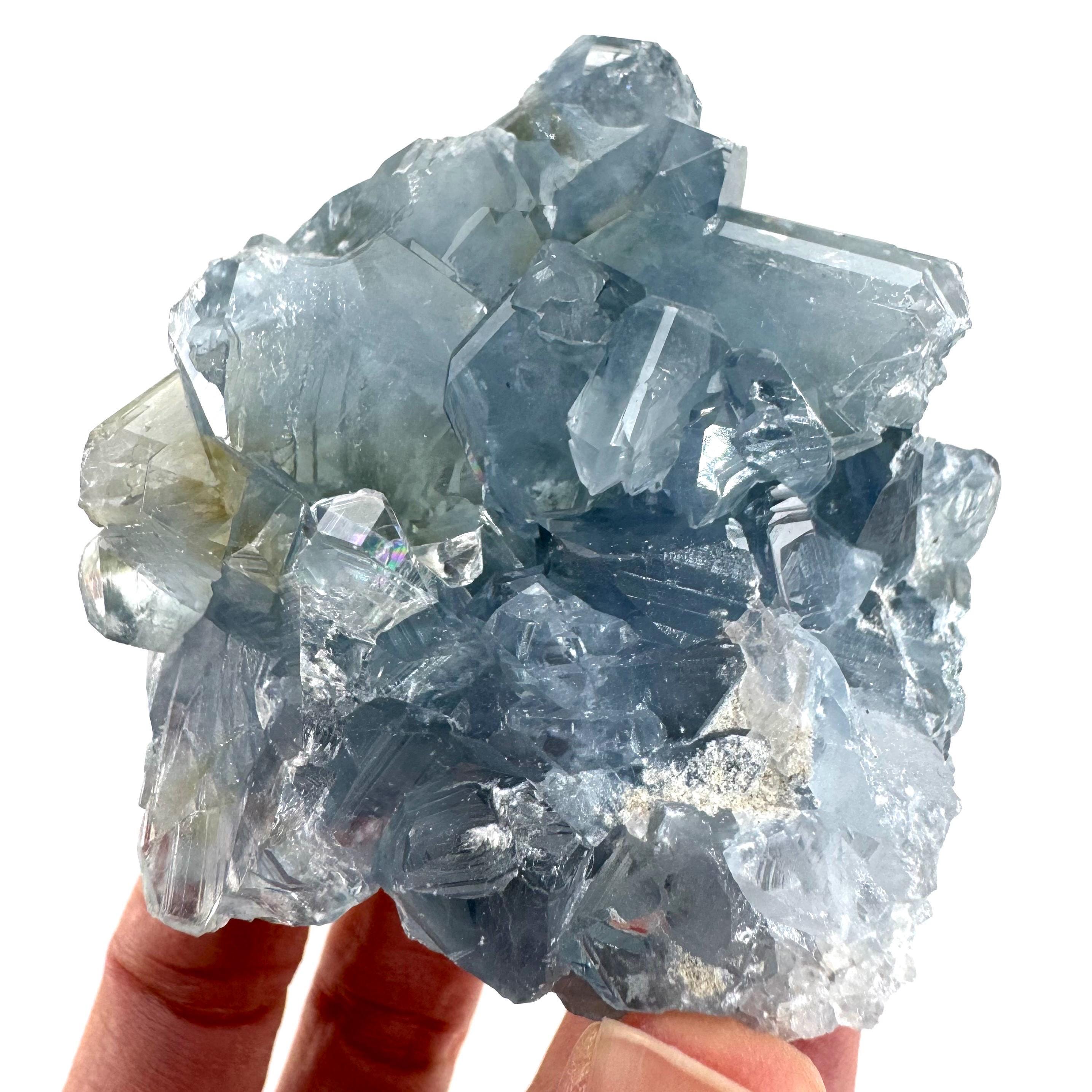 Celestite , Natural Blue Crystal, Mineral Specimen From Madagascar Celestite , Natural Blue Crystal, Mineral Specimen From Madagascar