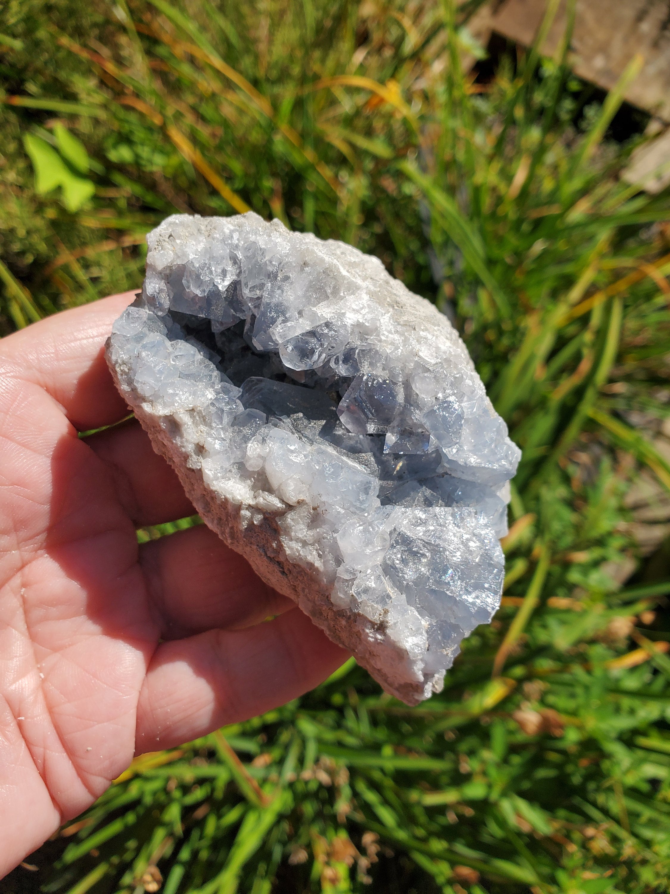 Natural Celestite Cluster, 1 Pound Celestite Cluster, High Vibration Crystal, Angel Communication, Crown Chakra Crystal