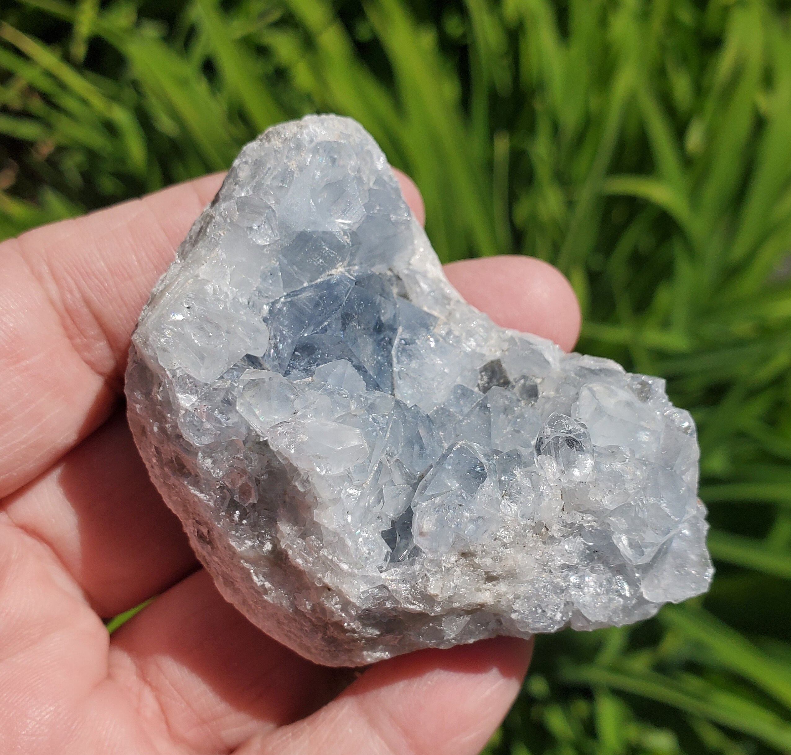 Natural Celestite Clusters, High Vibration Crystal, Balance And Alignment Stone, Angel Communication, Chakra Crystal, Good Fortune Stone
