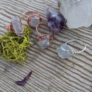 Raw celestite crystal ring, blue celestite ring, celestite crystal, natural blue celestite ring, celestite stone ring, high quality celestit