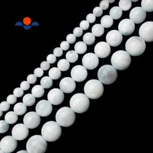 Light Blue Chatoyant Celestite Smooth Round Beads 6mm 8mm 10mm 12mm 15.5" Strand Light Blue Chatoyant Celestite Smooth Round Beads 6mm 8mm 10mm 12mm 15.5" Strand