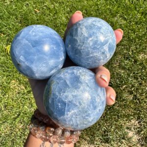 Celestite Sphere | Celestite Crystal Sphere | Blue Crystal Sphere | Blue Sphere