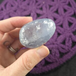 Celestite Tumbled Stone Crystal Pale Icy Blue Magick Starry Night Small Palmstone Moonchild Starseed Crystals rare